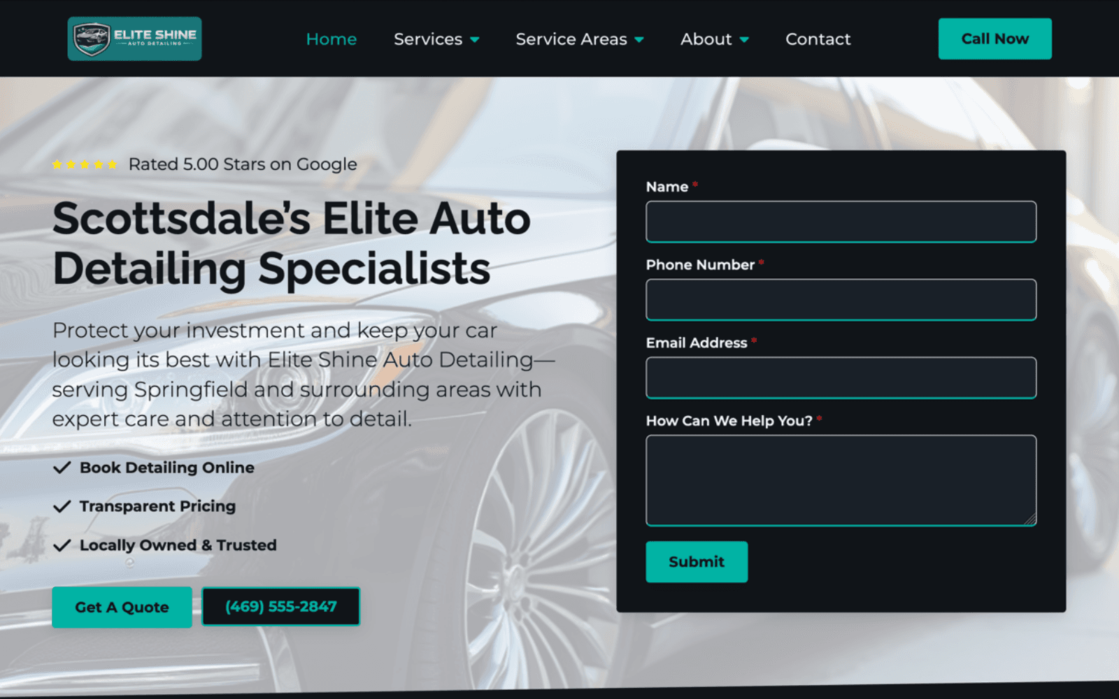 AI-generated website example 1
