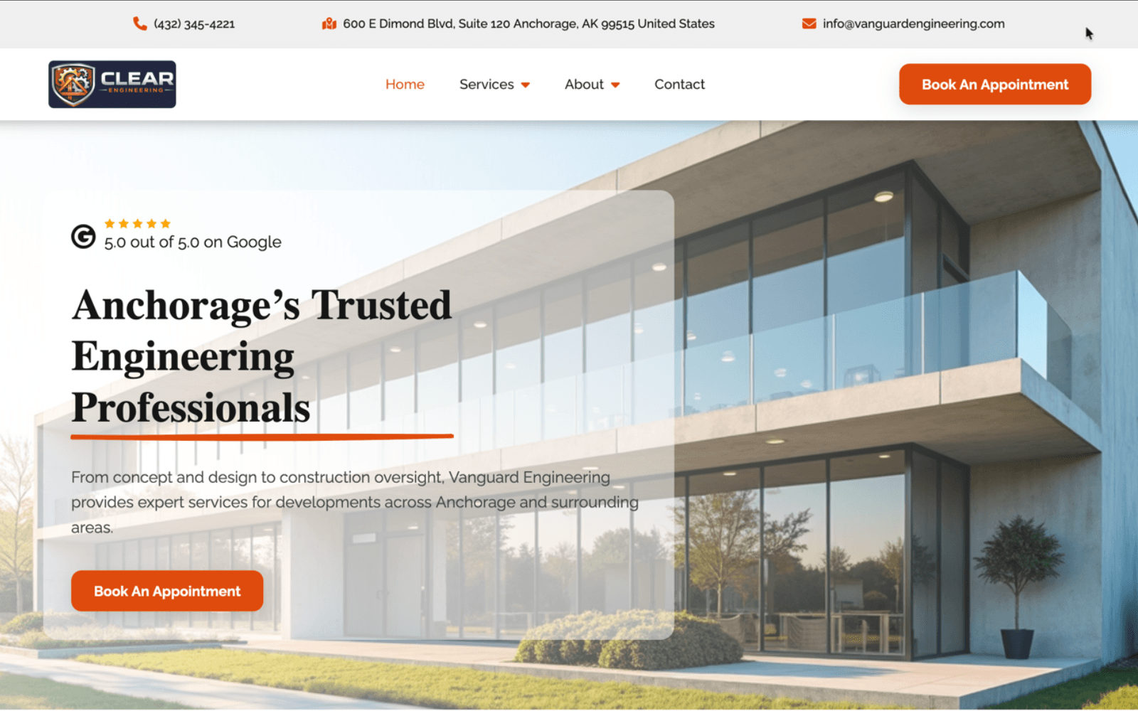 AI-generated website example 2